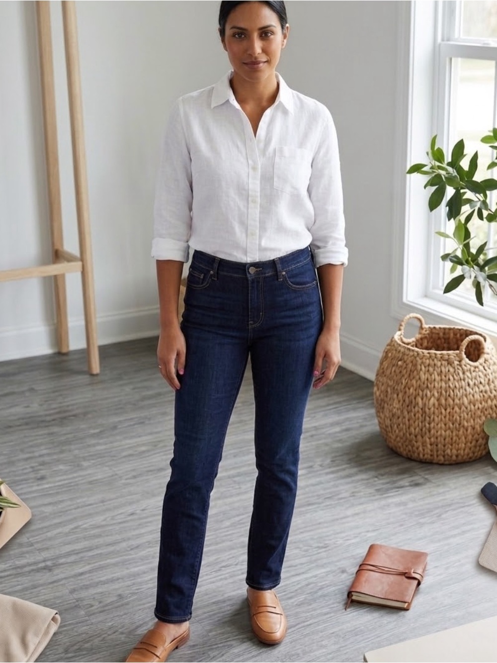 J.Crew Stretch Straight Leg Jeans Dark Wash 30R (30x32.5)
